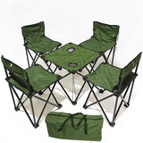Ensemble de Pique-Nique : Table Pliante + 4 Chaises avec Sac de Transport