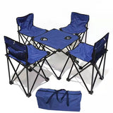 Ensemble de Pique-Nique : Table Pliante + 4 Chaises avec Sac de Transport