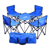 Ensemble de Pique-Nique : Table Pliante + 4 Chaises avec Sac de Transport