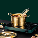 Batterie de Cuisine Royale en Inox Doré – Set de 10 Pièces Haute Qualité