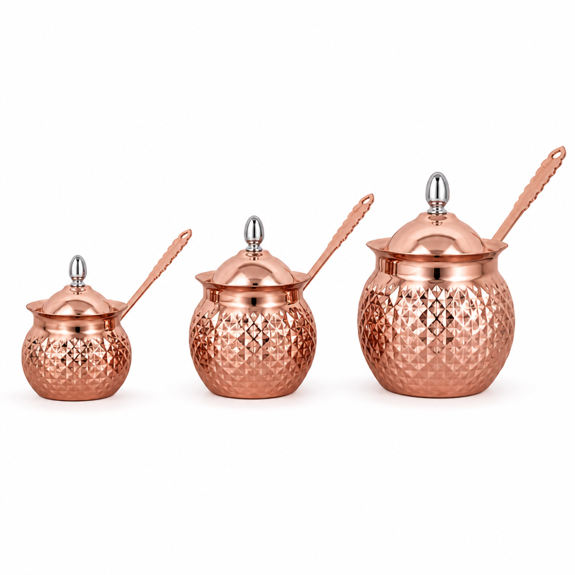 Set de Cafetières Artisanales – Éclat de Cuivre & Tradition