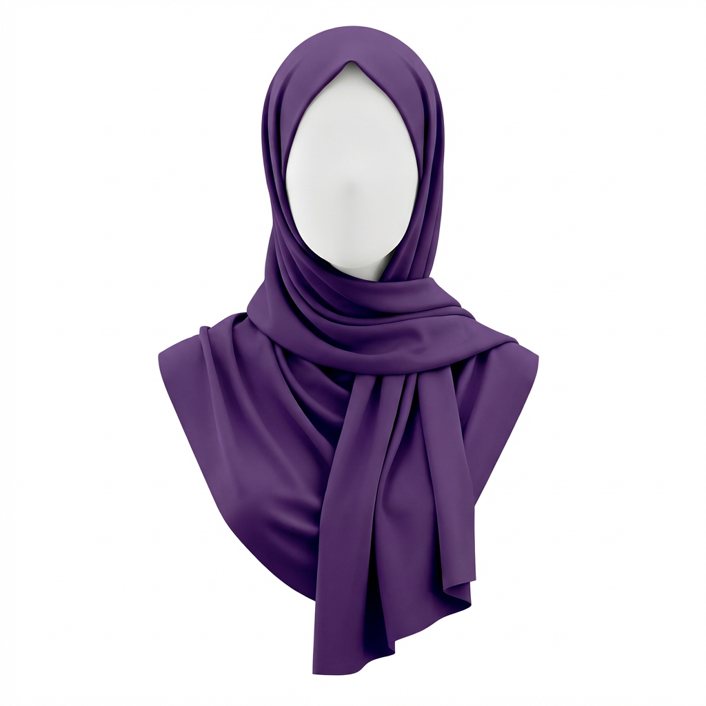 Foulard Violet Impérial – Douceur CottonSoft