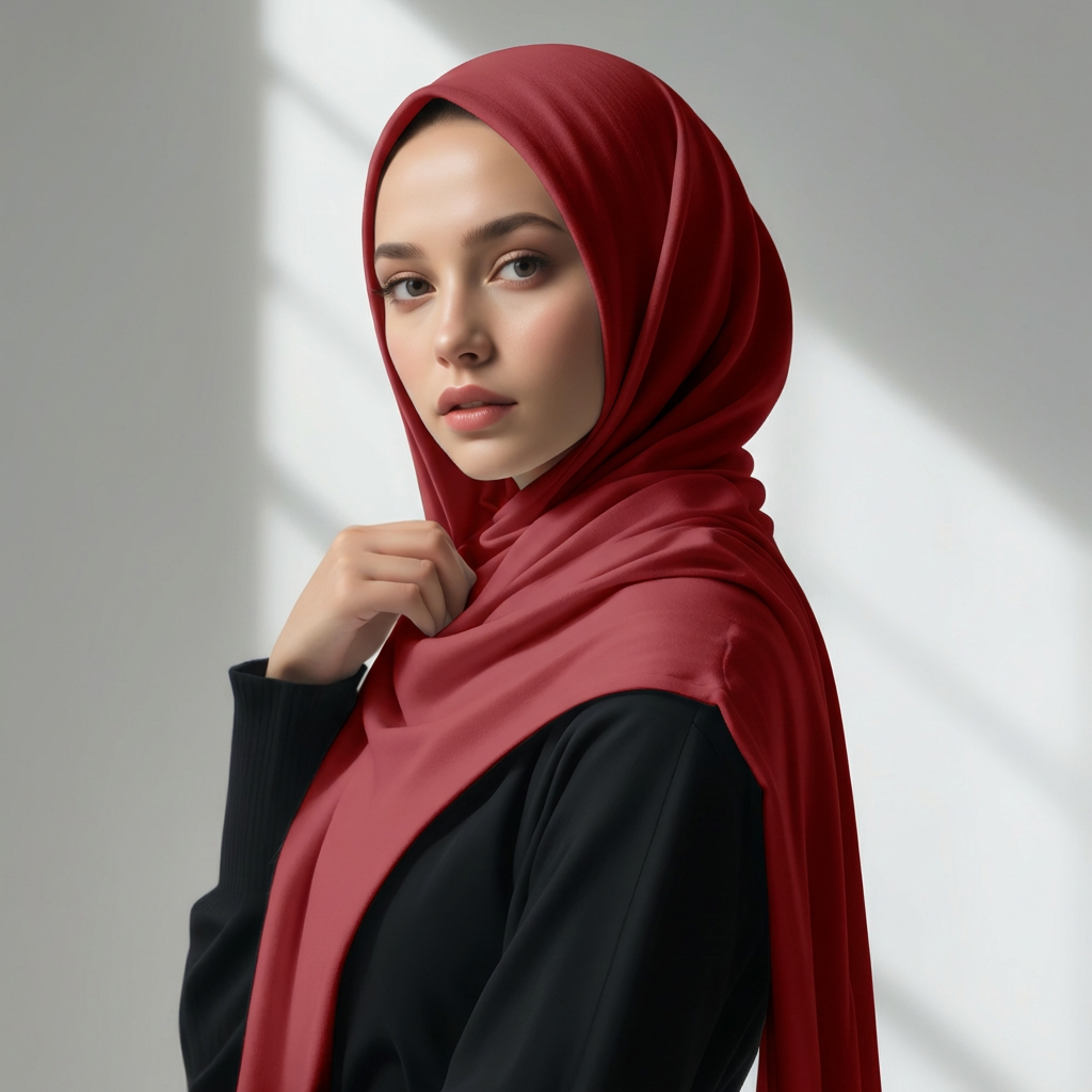 Foulard Rouge Éclatant – Douceur CottonSoft