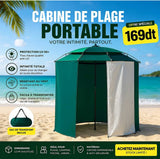 Tente de plage pliable avec protection UV 50+ et intimité totale