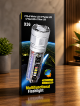 Lampe Torche Multifonction X36 Rechargeable USB + Solaire