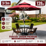 Parasol Jardin 3x3m – Haute Qualité Anti-UV