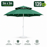 Parasol Jardin 3x3m – Haute Qualité Anti-UV